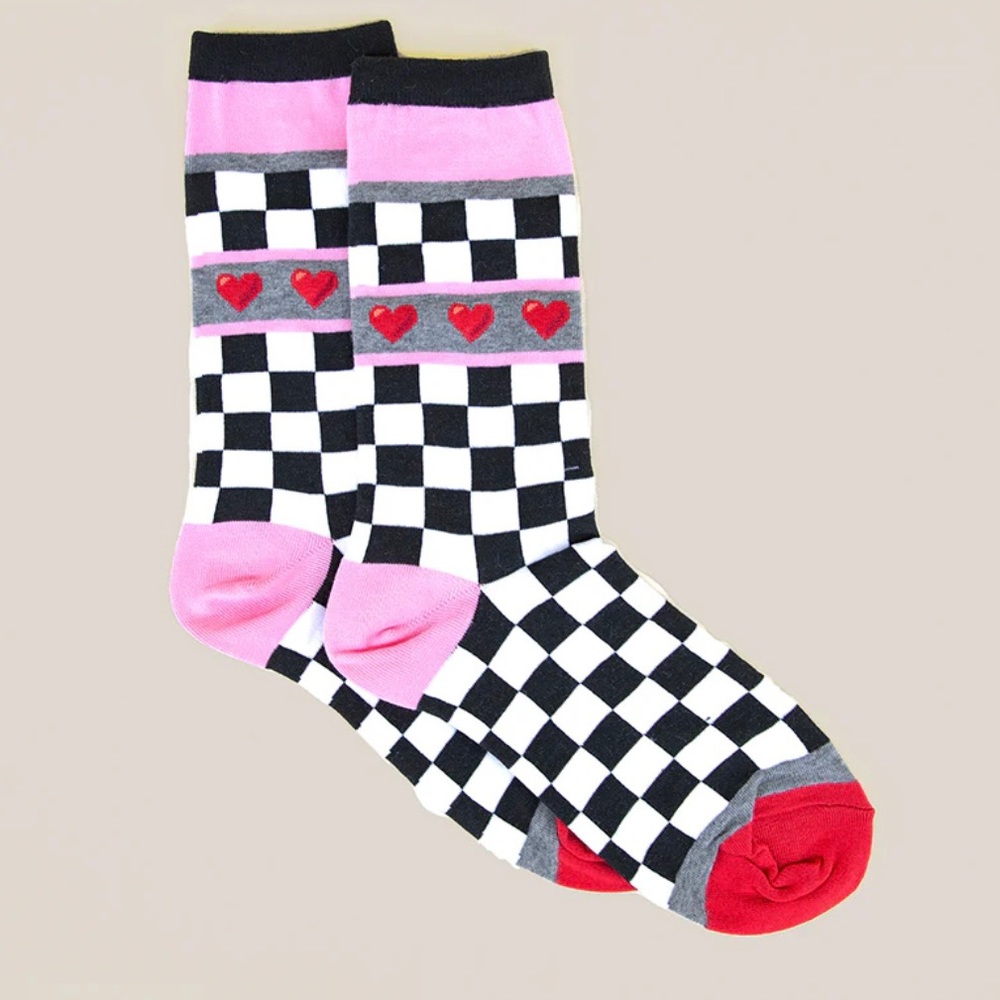 NWT Hot Sox Women’s Heart Check Socks